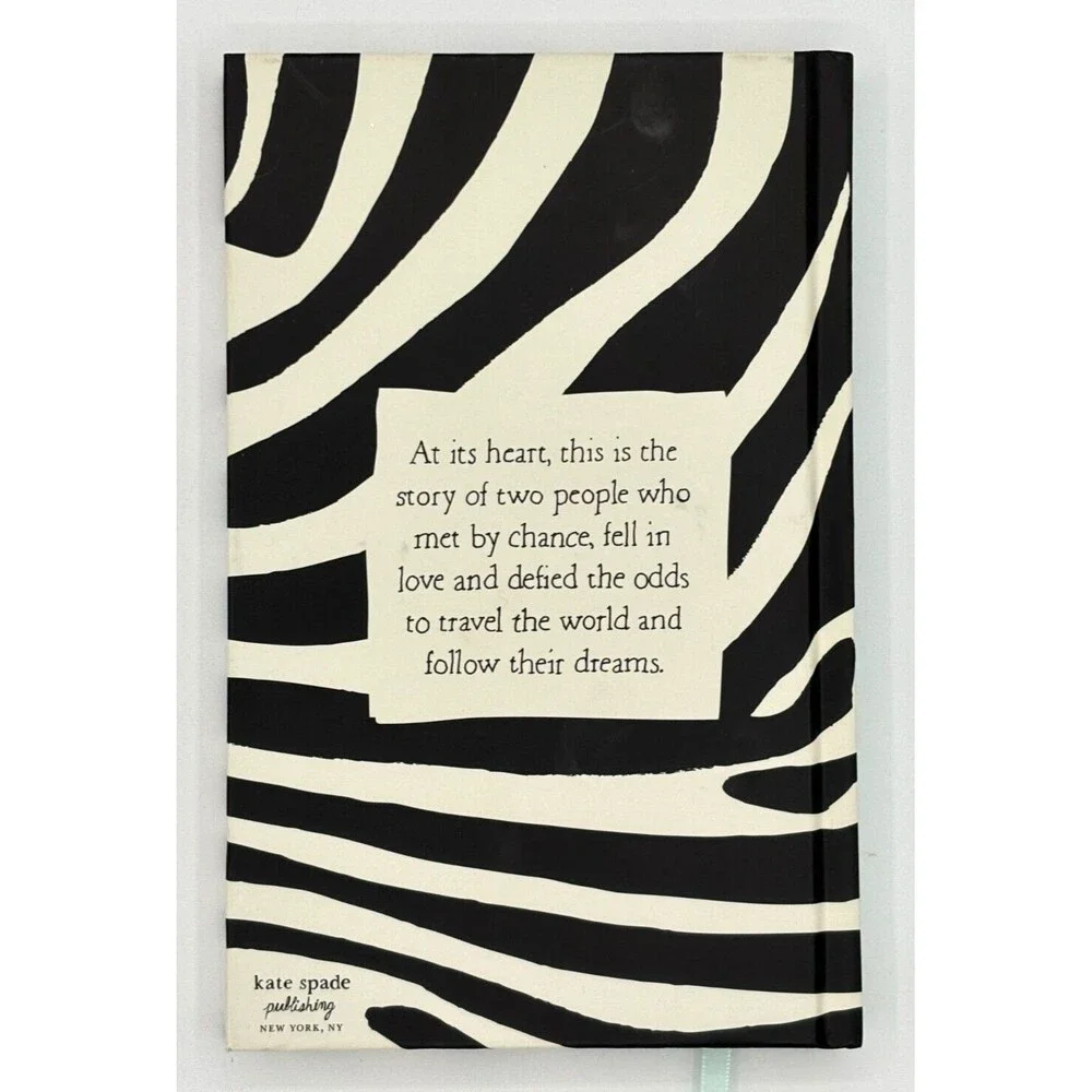 Kate Spade Bridal Notebook Hardcover I Married Adventure Zebra Print Journal New